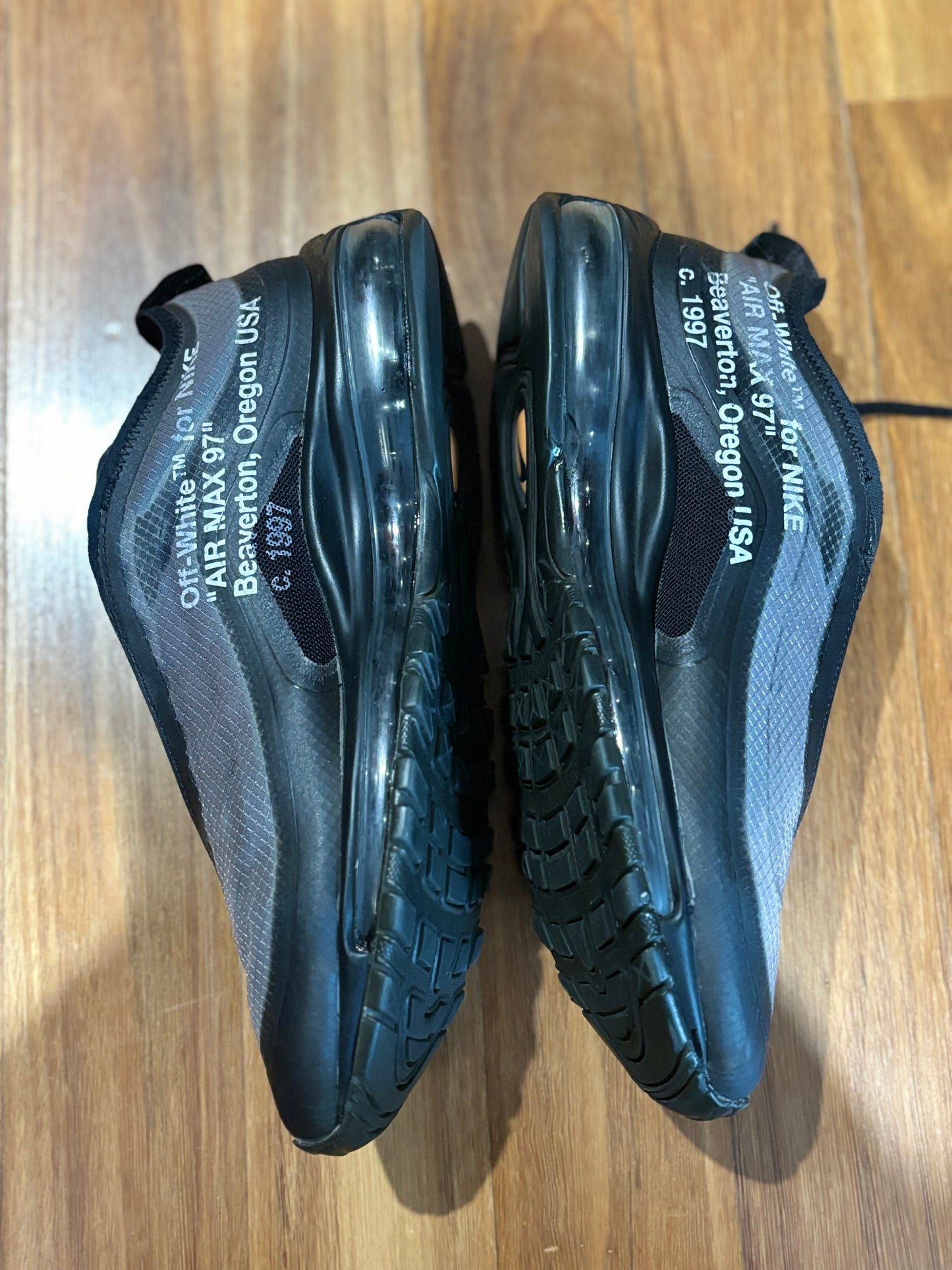 NIKE X OFF WHITE AIR MAX 97 BLACK (MENS) PREOWNED