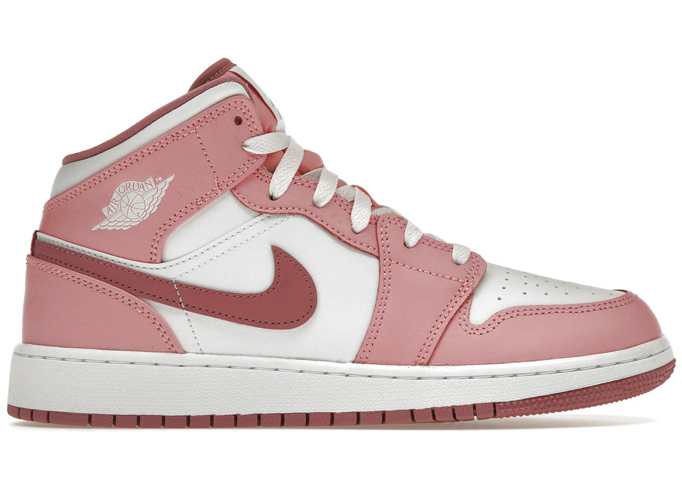 JORDAN 1 MID PINK VALENTINE GS (WOMENS)