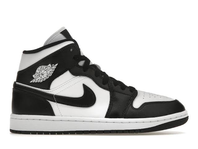 JORDAN 1 MID PANDA BLACK WHITE (WOMENS)