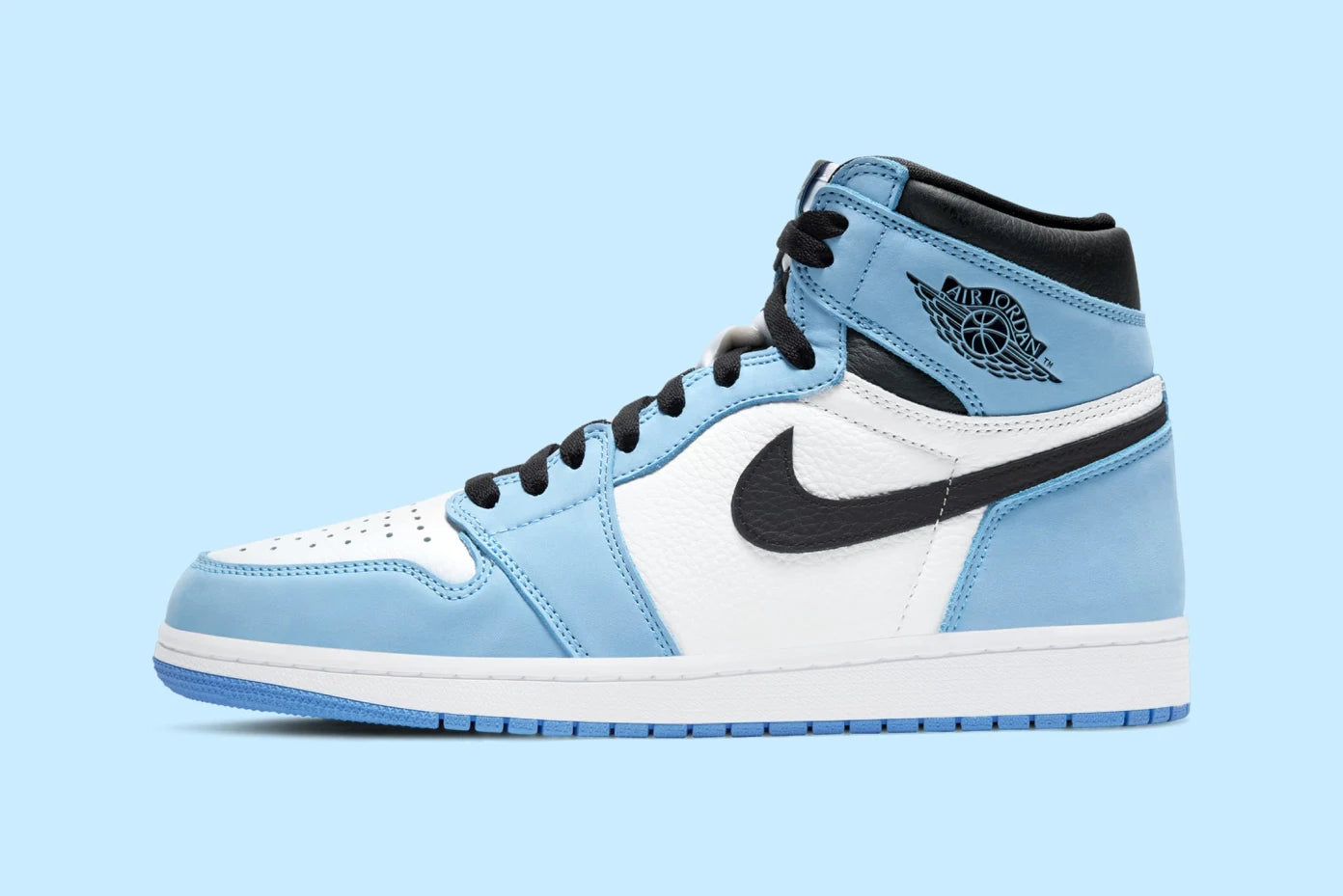 JORDAN 1 HIGH RETRO UNIVERSITY BLUE (MENS)