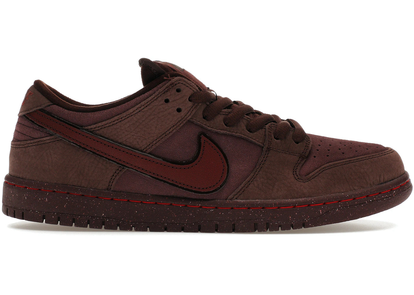 NIKE SB DUNK LOW CITY OF LOVE BURGUNDY CRUSH (MENS)