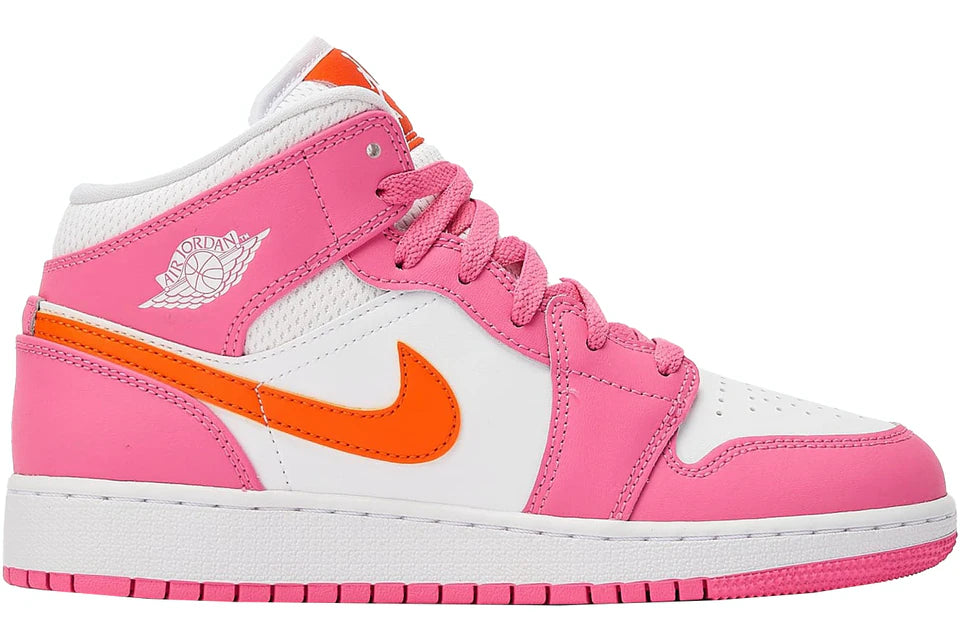 Jordan 1 Mid Pinksicle Orange GS (Womens)