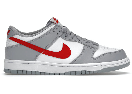 Nike Dunk Low Grey Red (GS Womens)