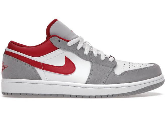 Jordan 1 Low SE Light Smoke Grey Gym Red (Mens)