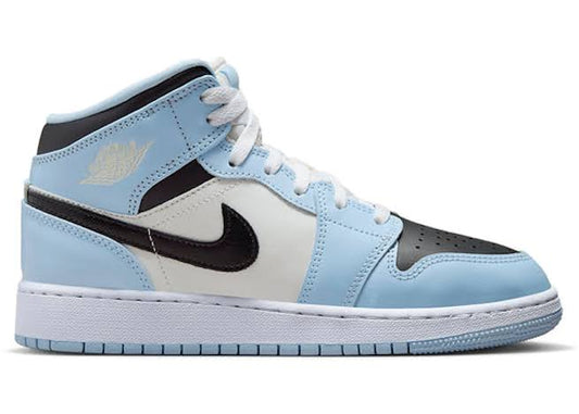 Jordan 1 Mid Ice Blue GS (Womens)